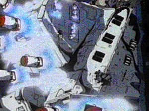 SDF-1 Macross firing Reflex Missiles