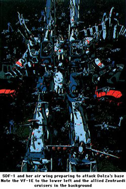 SDF-1 Fleet with Fighter Escort