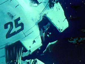 Communications Satellite Wreckage with Mothership far in background - Ep39