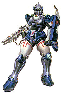 ATAC Sergeant, holding a PR-30 with aperture collimator attached